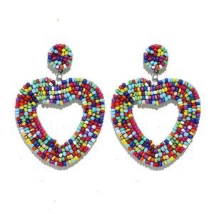ETHNIC COLORFUL DANGLE DROP EARRINGS